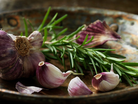 Garlic and rosemary