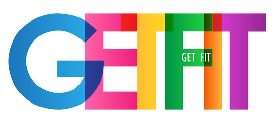 GET FIT colorful letters banner