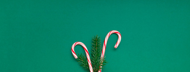 Christmas card with candy canes