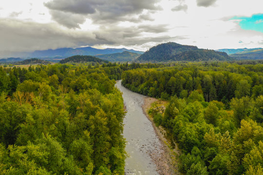 Nature river Cascade Mountains