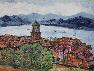 Kunstmalerei des St. Tropez © denys_kuvaiev