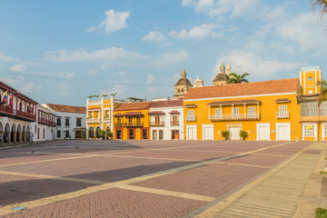A typical view in cartagena in Colombia.