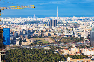 above view of north and northeast of Moscow city