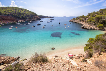 Cala Salada beach, Ibiza, Spain