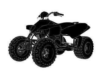 silhouette quad bike vector © Dzmitry
