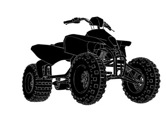silhouette quad bike vector © Dzmitry