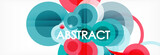 Abstract colorful geometric composition - multicolored circle background