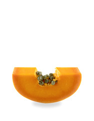 Papaya isolated on white background with clipping path