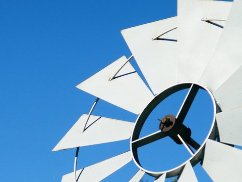 Windmill On Sunny Day, Right Side cropped tight