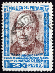 Postage stamp Paraguay 1939 Carlos Antonio Lopez