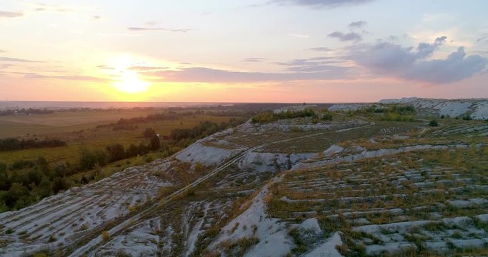 Azot, chemical waste, sunset, Rivne, Ukraine
