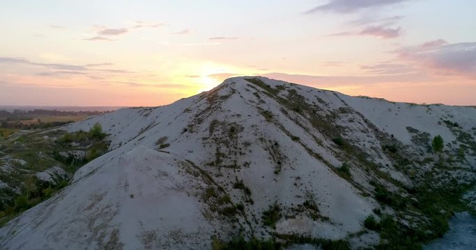 Azot, chemical waste, sunset, Rivne, Ukraine