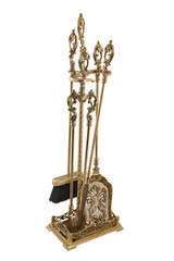 A set of tools for cleaning the fireplace.