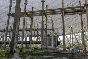 Exclusive zone in Chernobyl unfinished reactor number 5 inside 