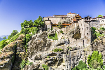 Fototapeta na wymiar Monastery in the mountains of Greece