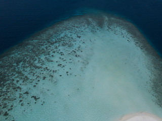 Coral reef aerial view