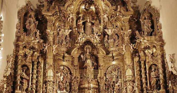 Cadaques, Province Of Girona, Catalonia, Spain. Altar Of Church of Santa Maria