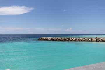 Harbour entrance on tropical island