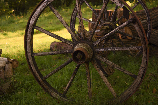 Wagenrad Landleben Bauernhof