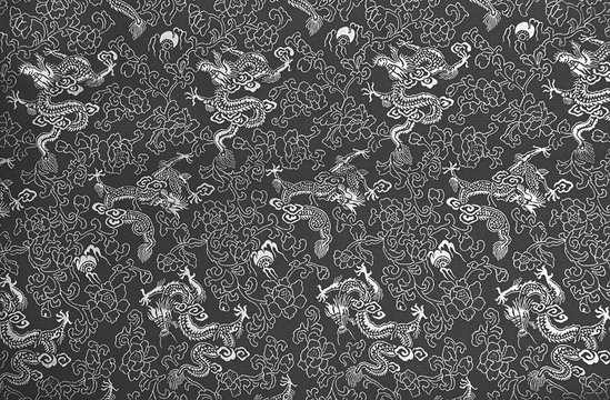 Texture Of Grey Chinese Silk