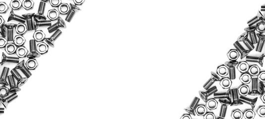 nuts and bolts isolated on white background