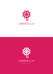 Umbrella flower logo template. © Pitcher