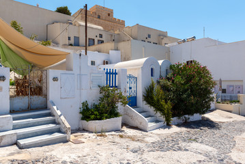 Traditional Greek white village at Santorini island, Greece