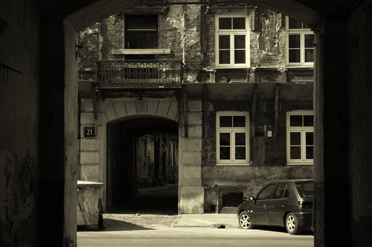Old buildings warsaw praga