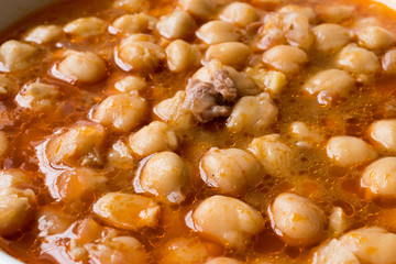 Turkish Food Chickpeas with Meat. / Etli Nohut.