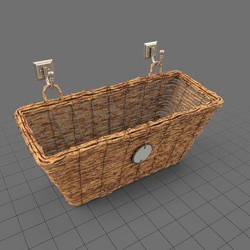 Empty woven storage basket