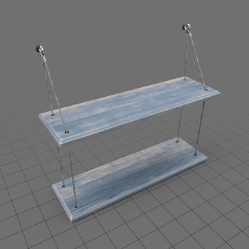 Two-tier bathroom shelf