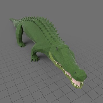 Stylized alligator walking