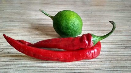 chili pepper and lime