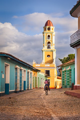 The cobblestones street that leads to  Saint Francis of Assisi Convent, Trinidad, Cuba