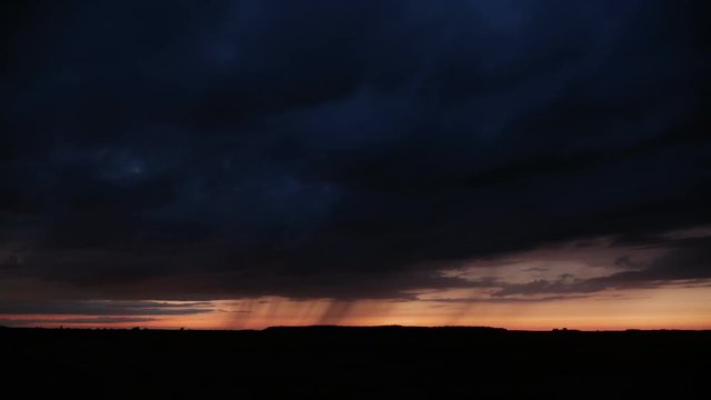 Clouds, sky, evening, sunset, timelapse