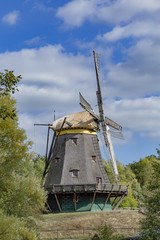 old wooden windmill