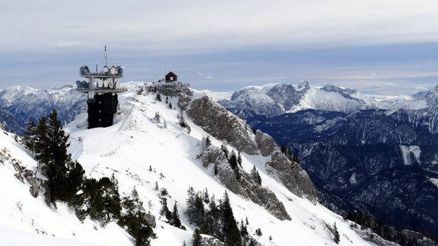 Weather station in the  Alps by Hochkar, Austria in the winter