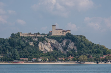 Rocca di Angera, view from the lake Maggiore, Italy