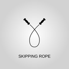 Skipping rope icon. Skipping symbol. Flat design. Stock - Vector illustration