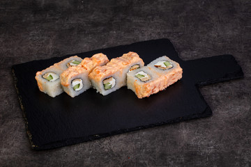 Japanese roll with salmon