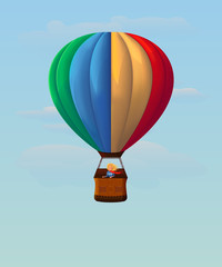 Fototapeta premium Girl and balloon