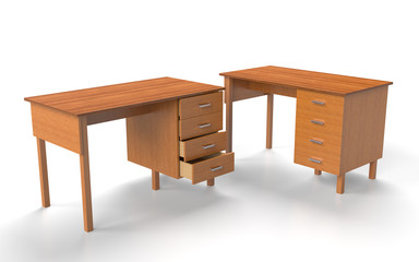 Comfortable table with drawers