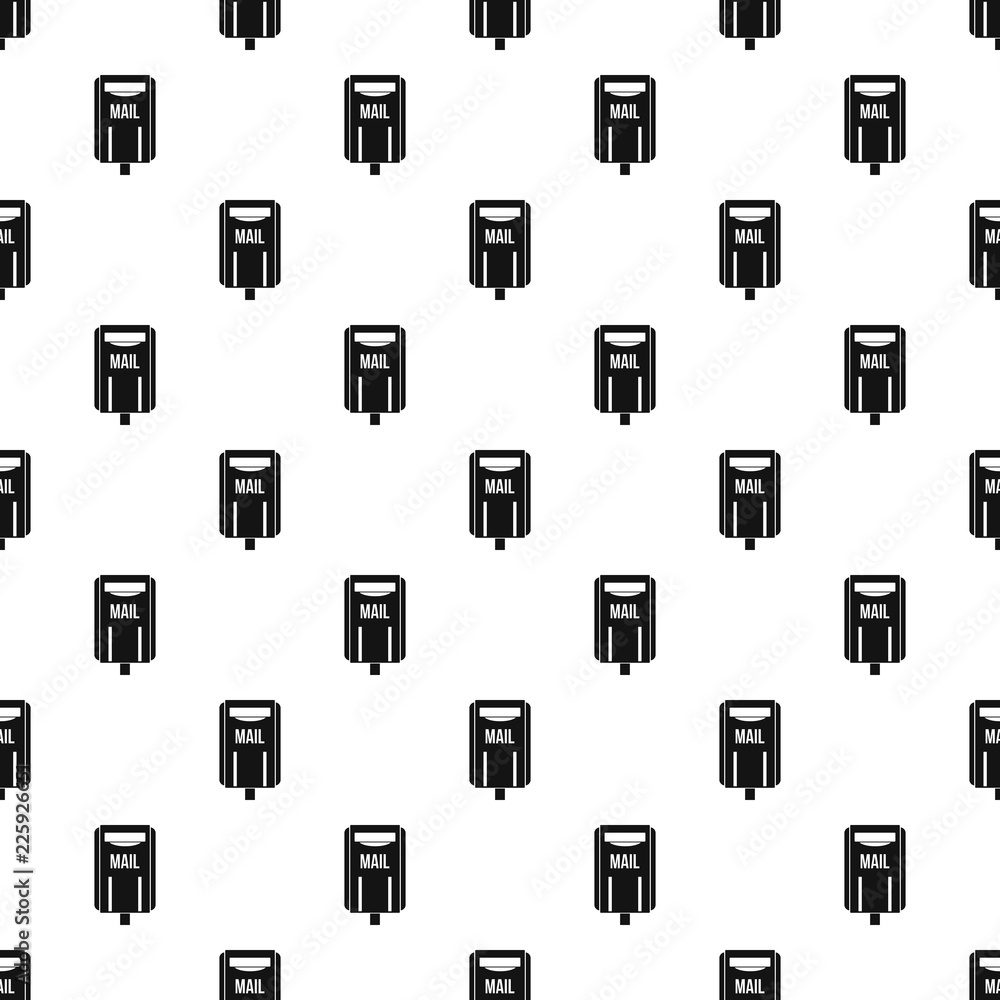 Poster post box pattern seamless in simple style vector illustration