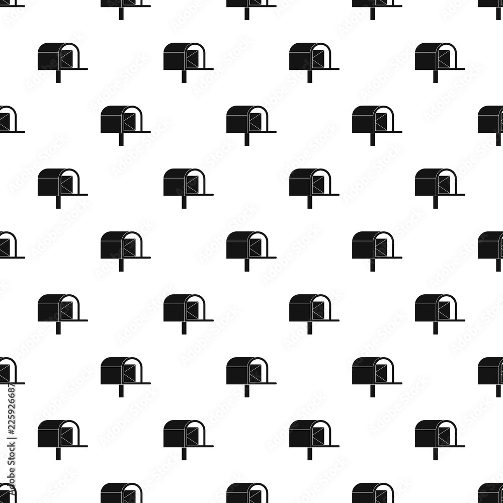 Poster mailbox pattern seamless in simple style vector illustration