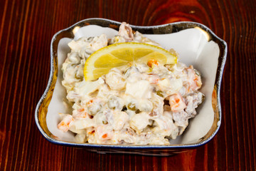 Traditional Russian salad