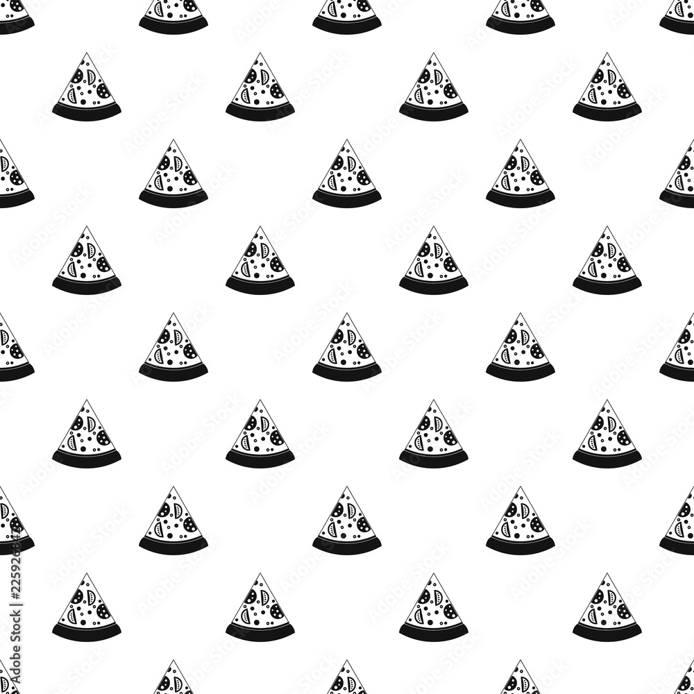 Poster slice of pizza pattern seamless in simple style vector illustration
