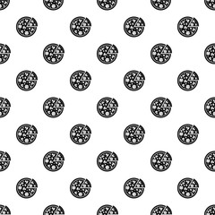 Delicious italian pizza lifted slice one pattern seamless in simple style vector illustration