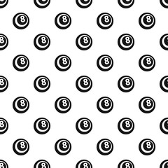 Black and white snooker eight pool pattern seamless in simple style vector illustration