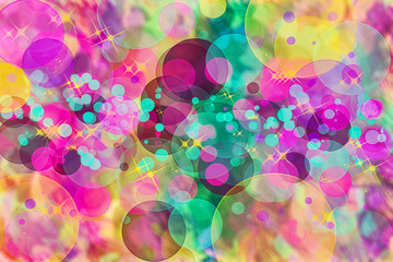Abstract multicolored defocused bokeh pattern background.