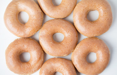 Delicious Hot and Fresh Glazed Donuts for Breakfast